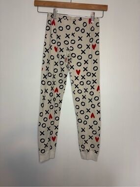 Hanna Andersson- Cream XOXO & Red Heart Lounge Pants